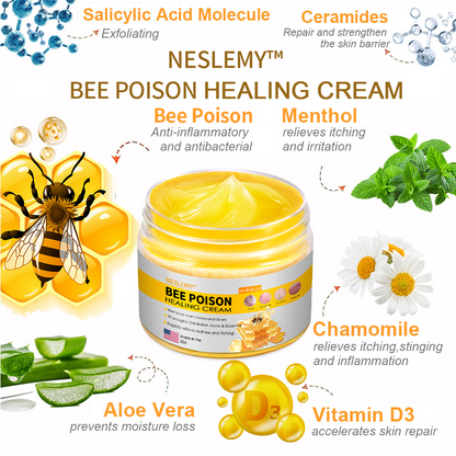 NESLEMY™ Bee Venom Skin Cream（👨‍⚕BAD Recommended),for Remove Warts, Acne and Scars